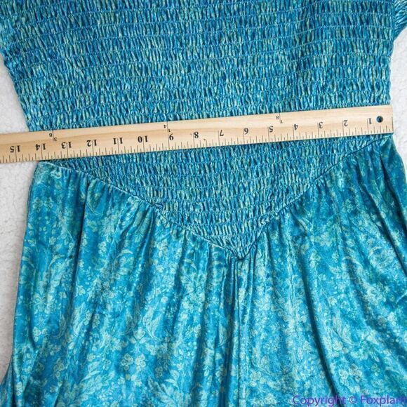 NEW Free‎ People Bali Tightrope Romper In Turquoise Combo, M - Picture 10 of 16